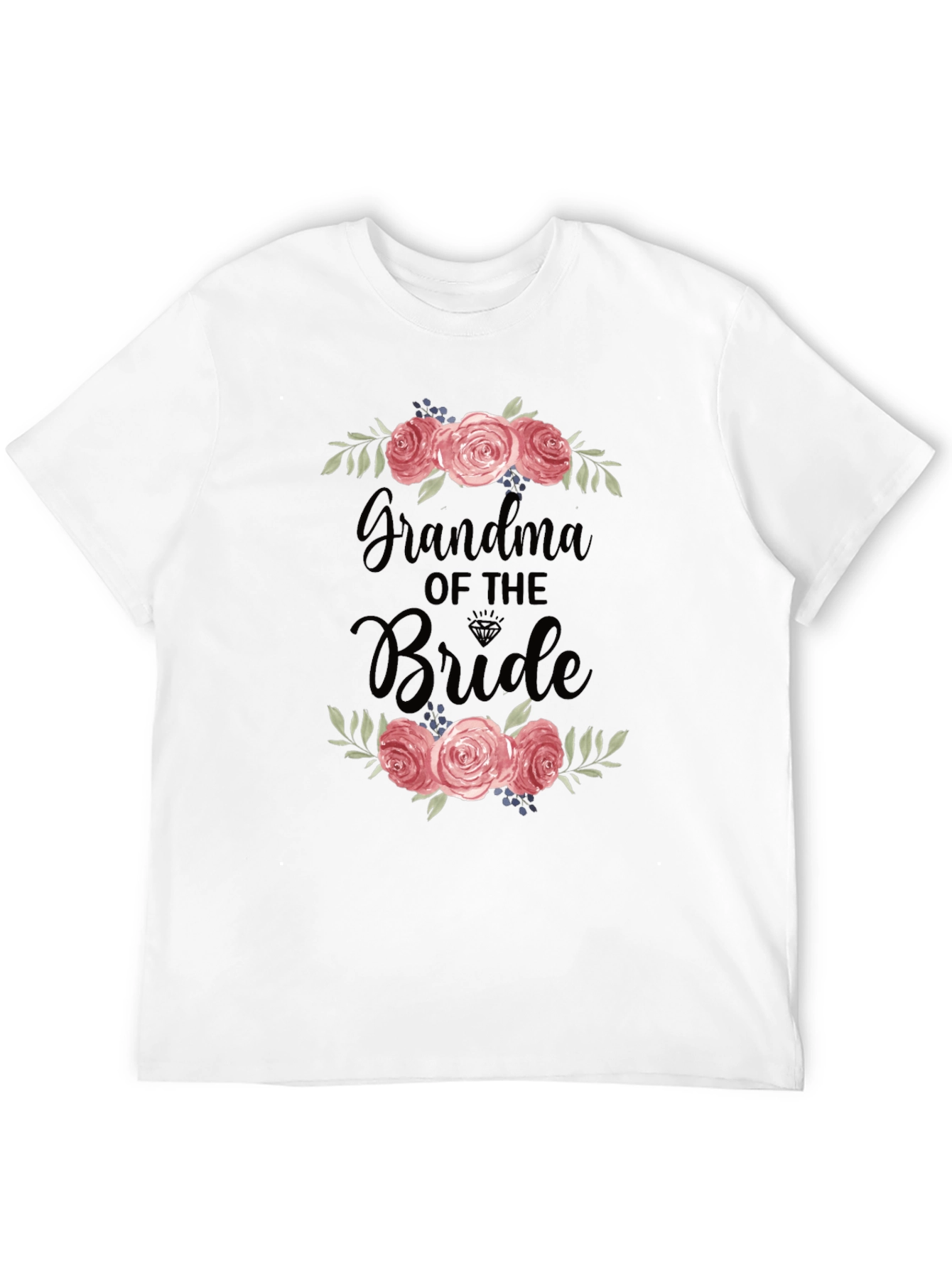 Grandma of the Bride T-Shirt with Floral Design
