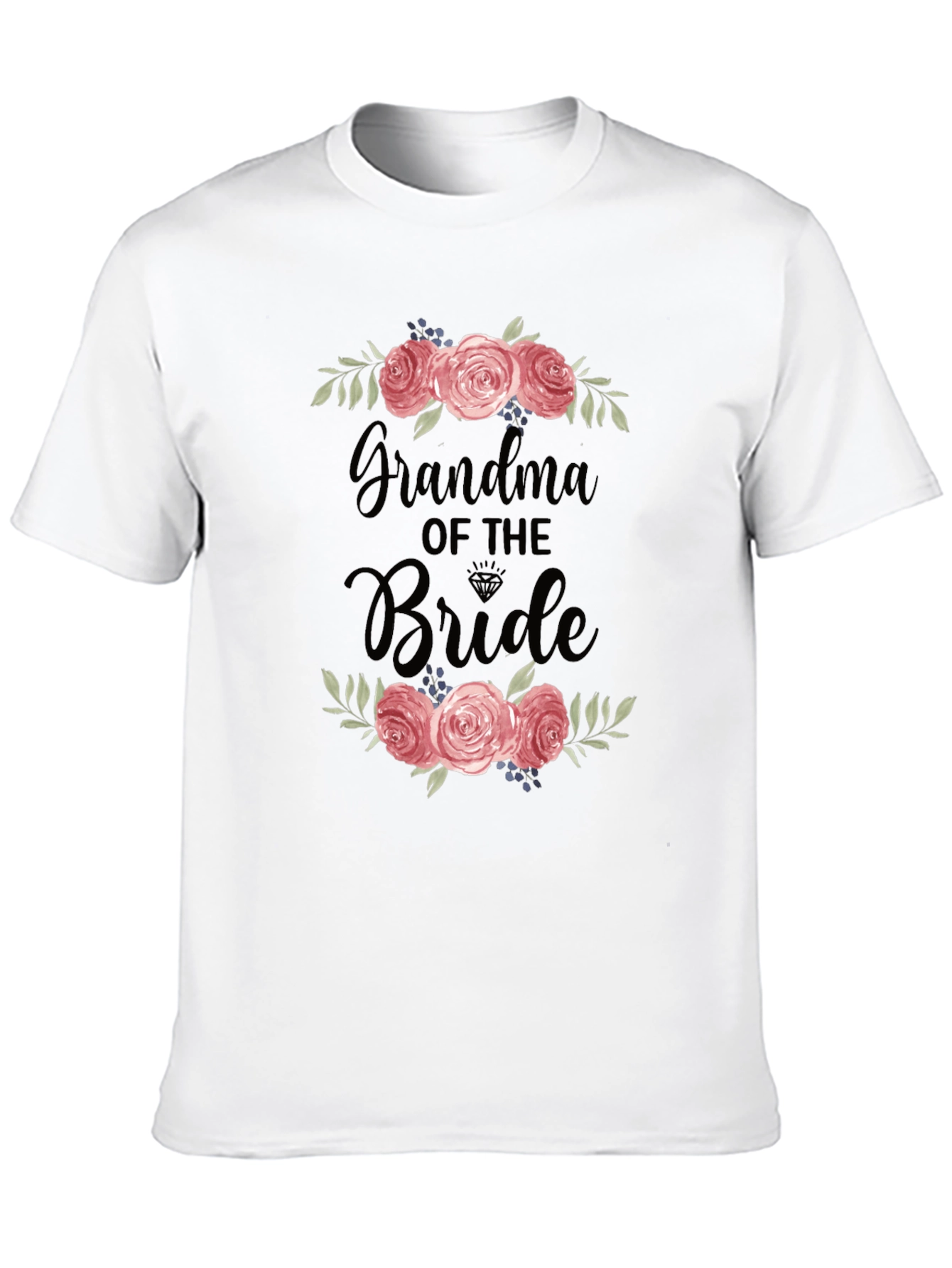 Grandma of the Bride T-Shirt with Floral Design