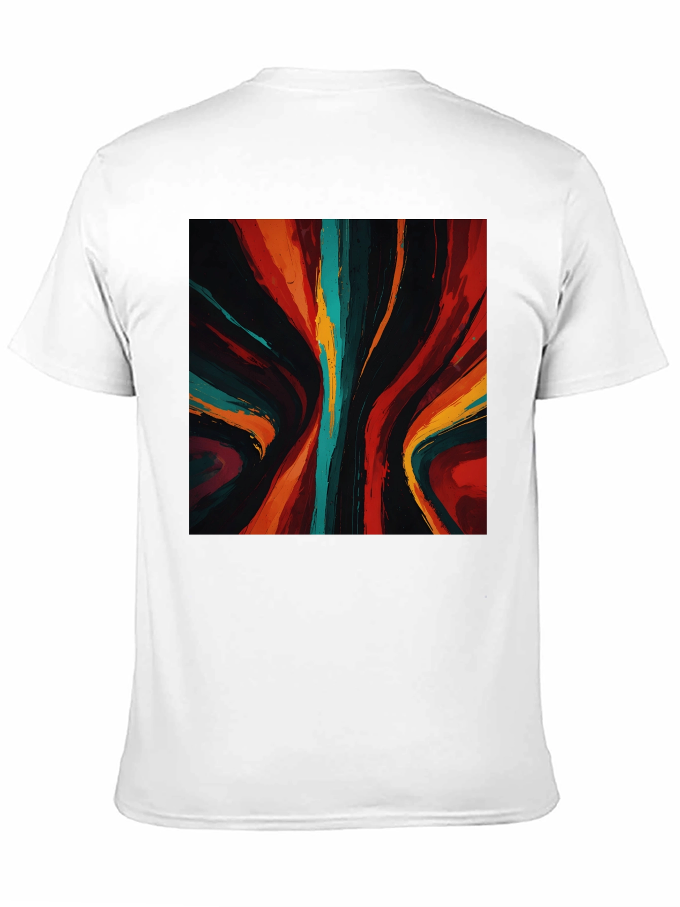 Abstract Art Graphic Tee - Bold Black Shirt