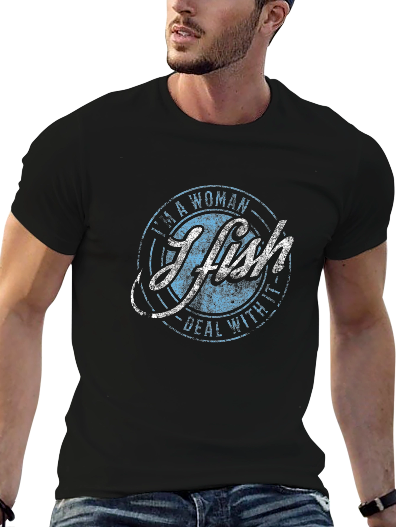 I Fish - Funny Womens Fishing T-Shirt