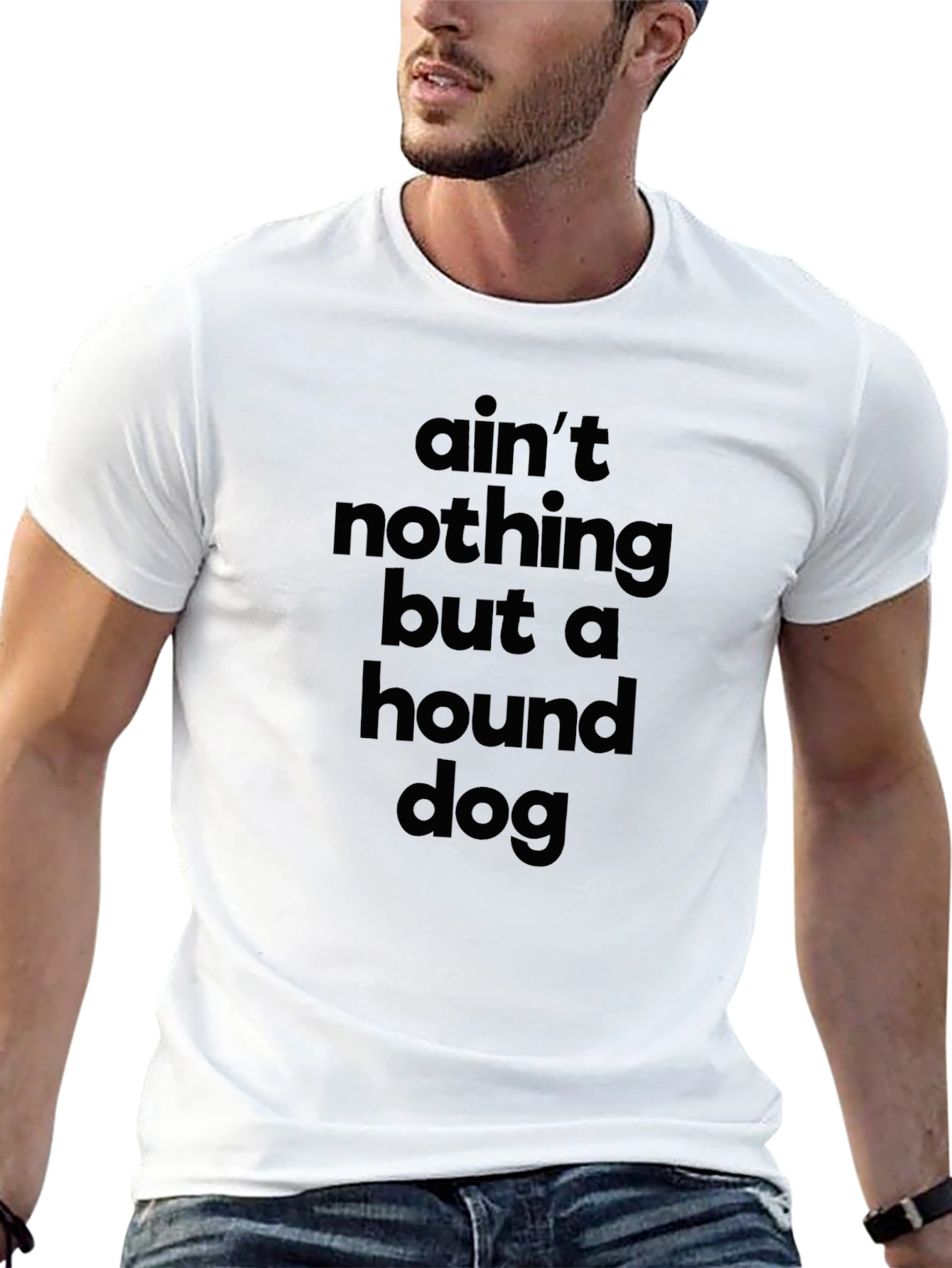 Aint Nothing But a Hound Dog Mens Black T-Shirt