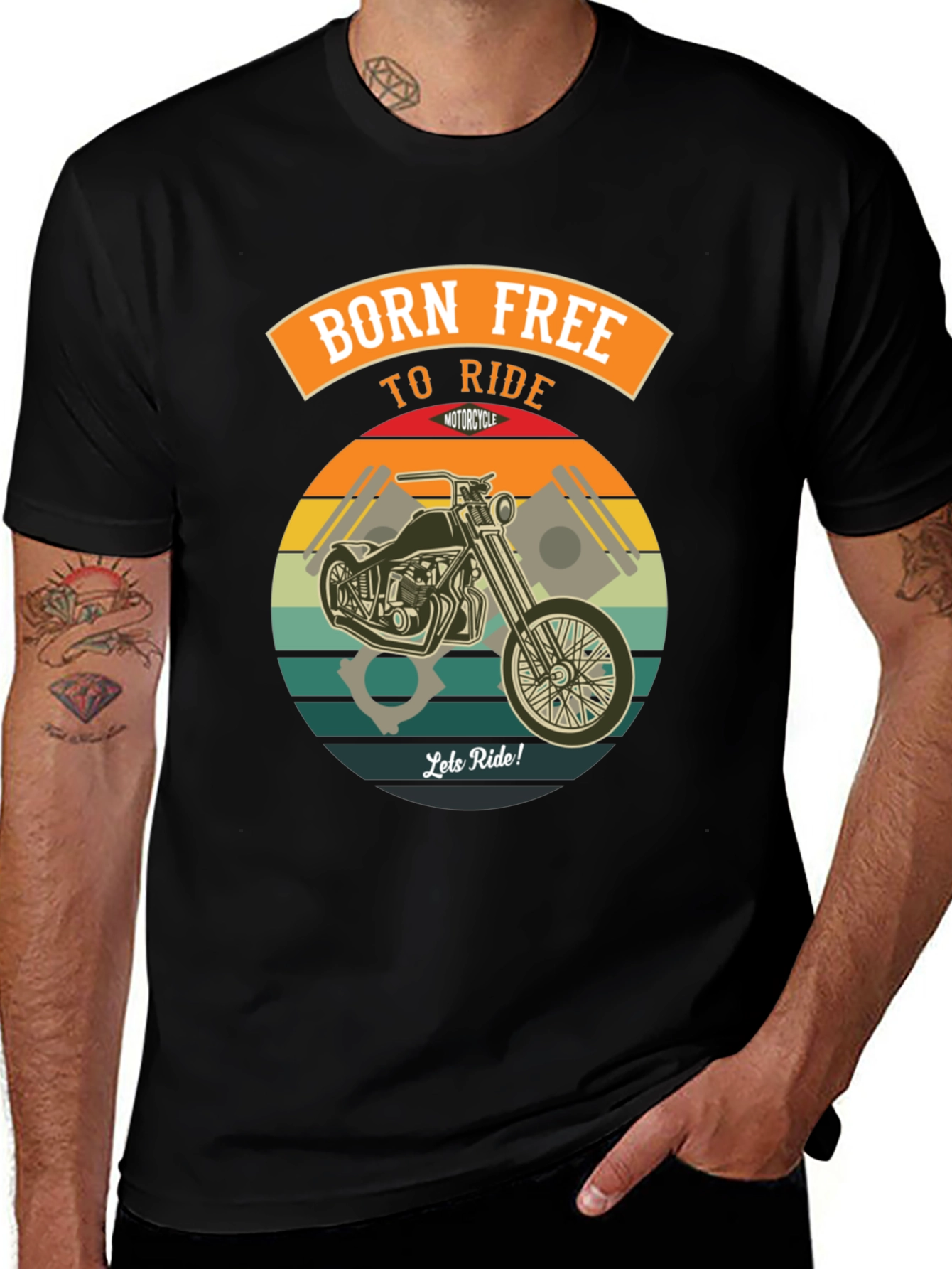Born Free Motorcycle Ride Graphic Tee