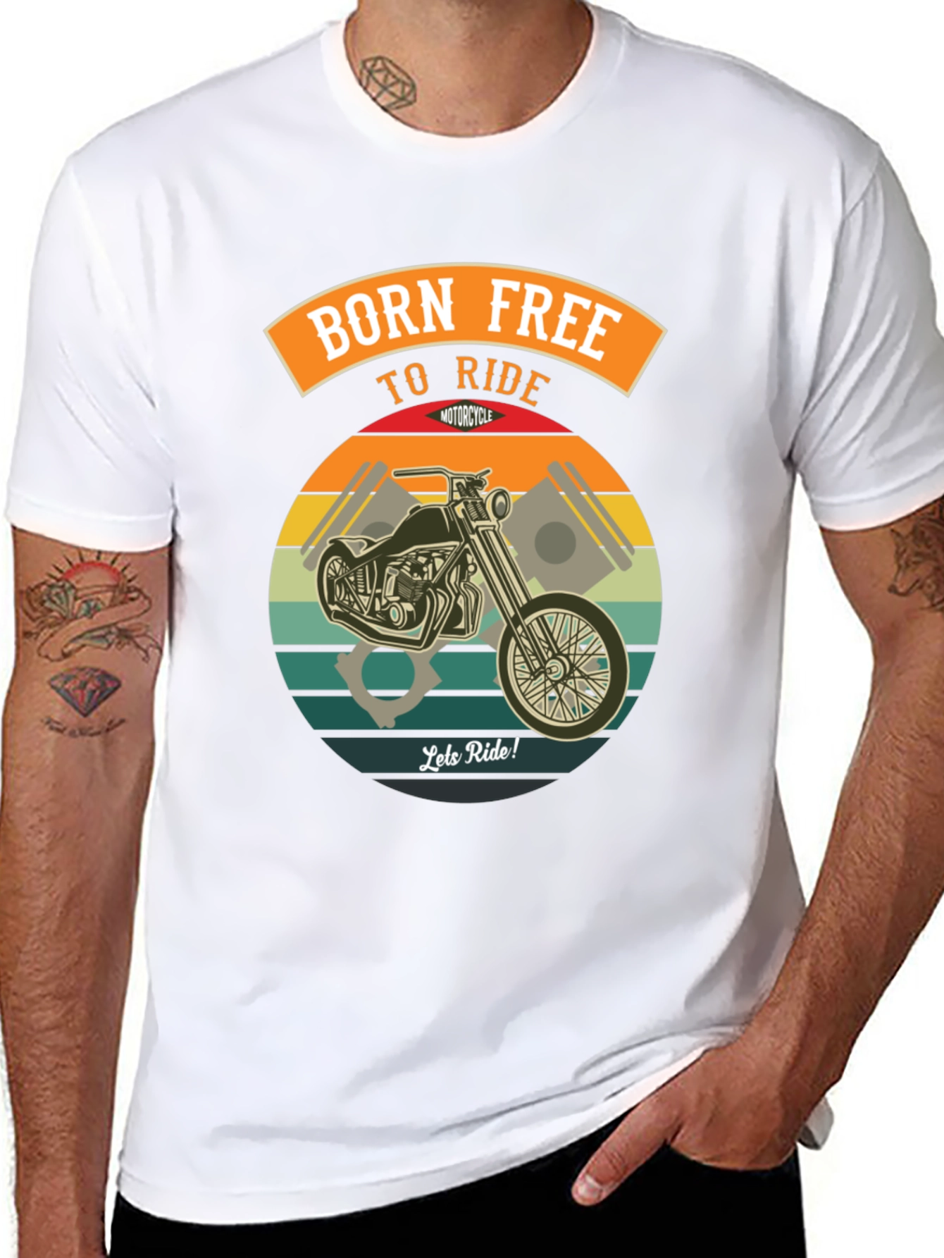 Born Free Motorcycle Ride Graphic Tee