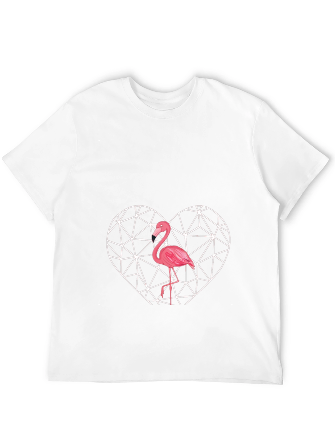 Flamingo Heart Graphic Tee - Stylish & Unique