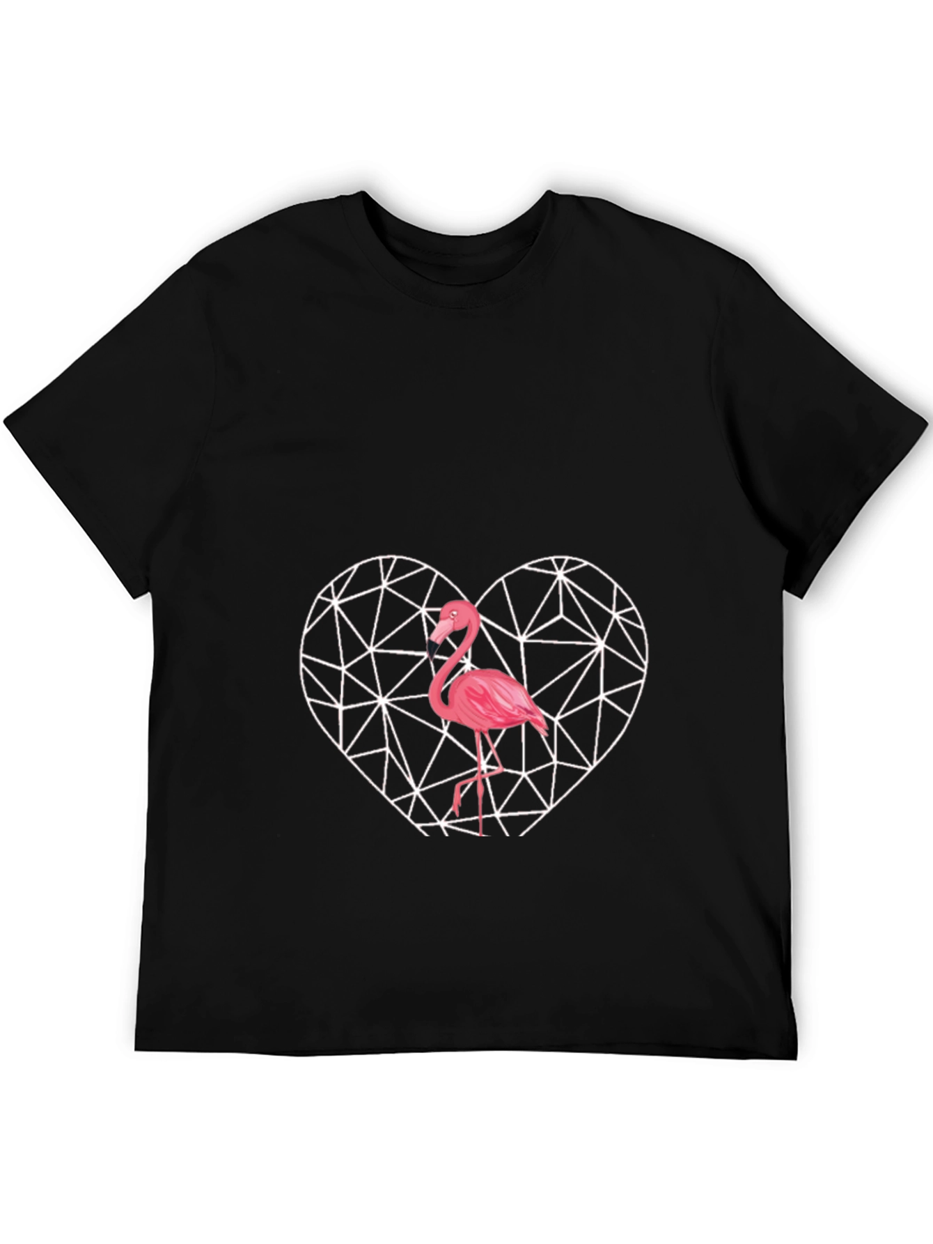 Flamingo Heart Graphic Tee - Stylish & Unique
