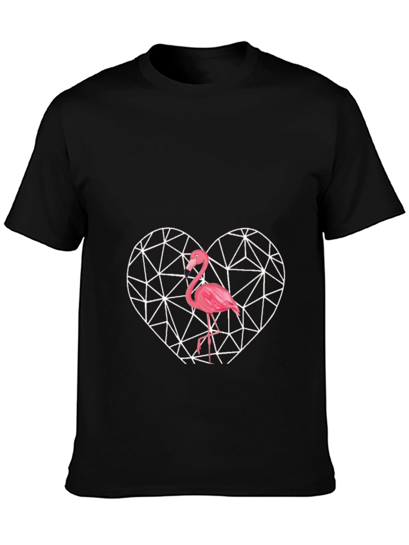 Flamingo Heart Graphic Tee - Stylish & Unique