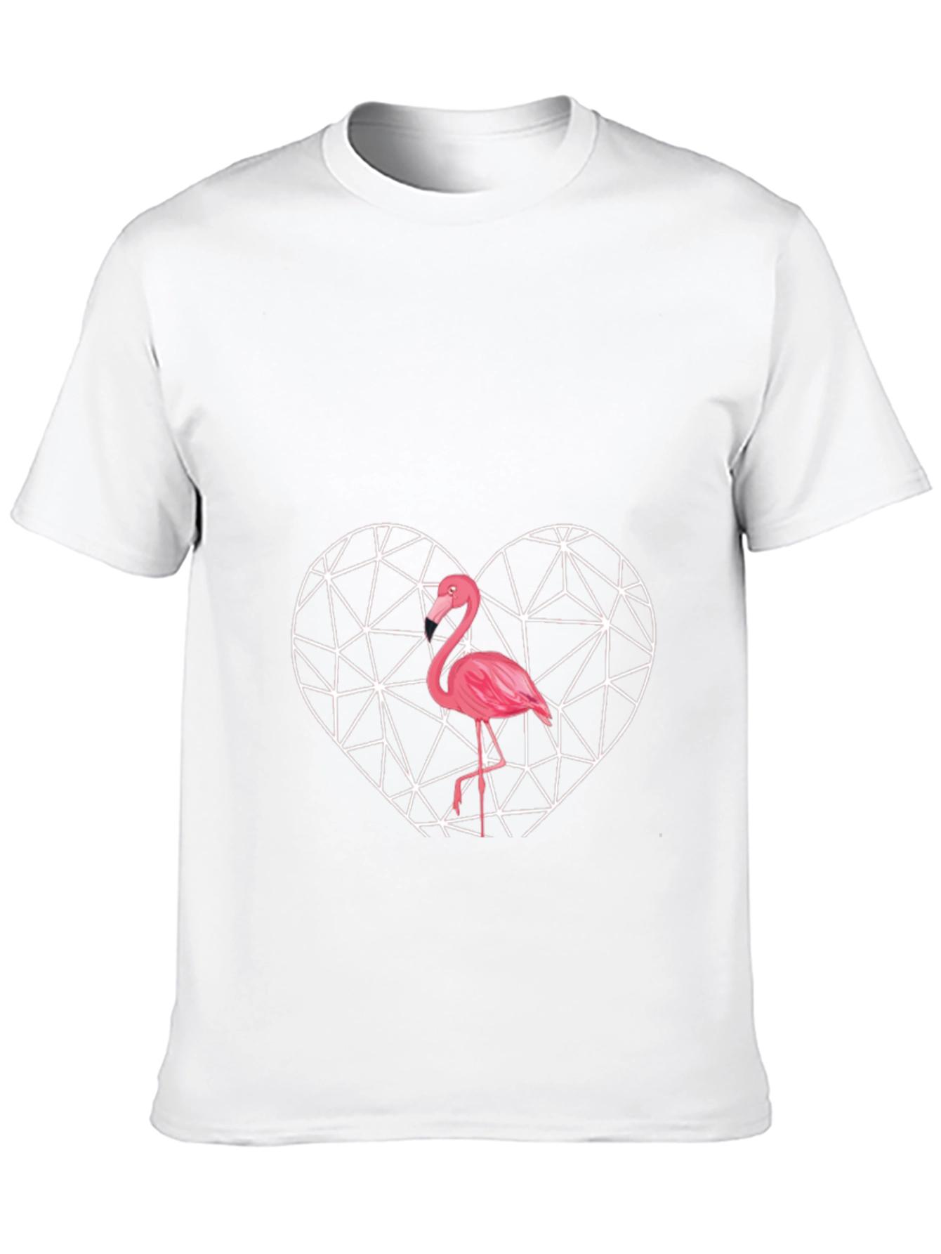 Flamingo Heart Graphic Tee - Stylish & Unique