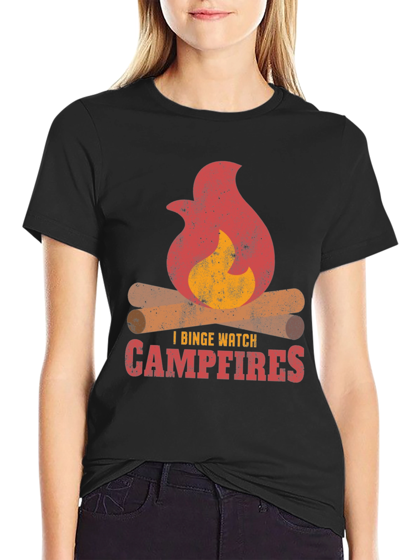 Campfire Binge Watcher Graphic Tee