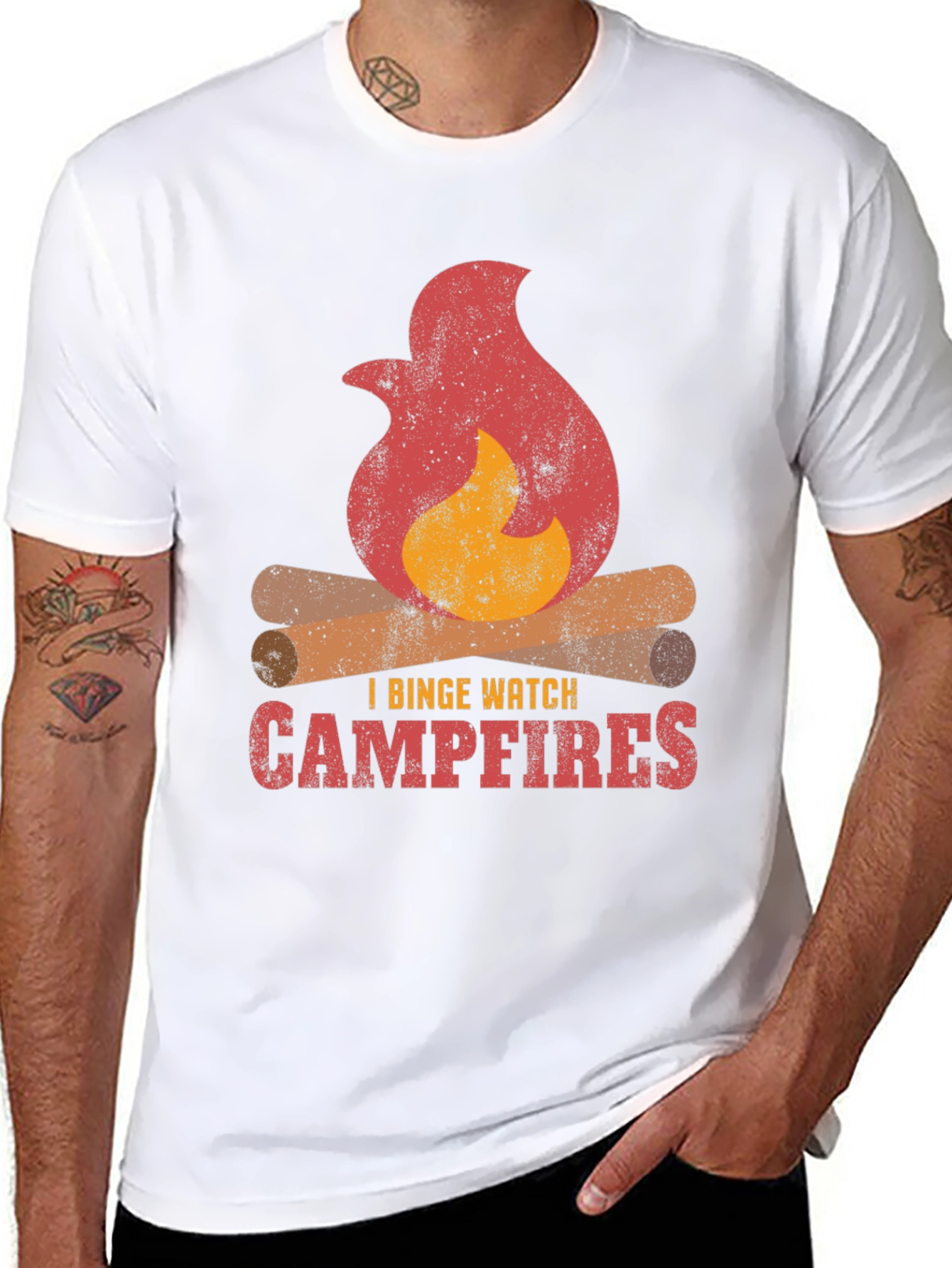 Campfire Binge Watcher Graphic Tee