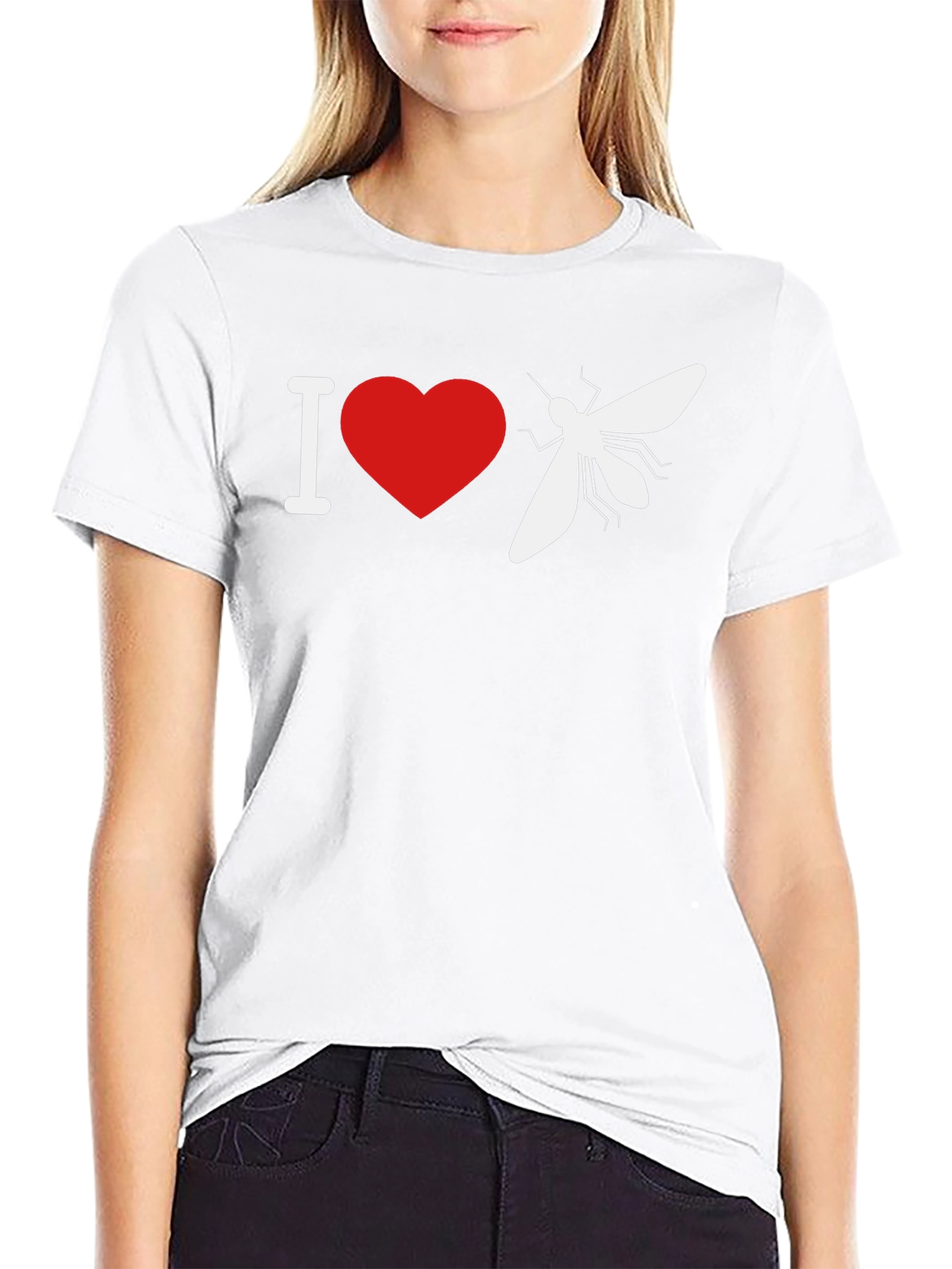 I Heart Mosquitoes Black T-Shirt