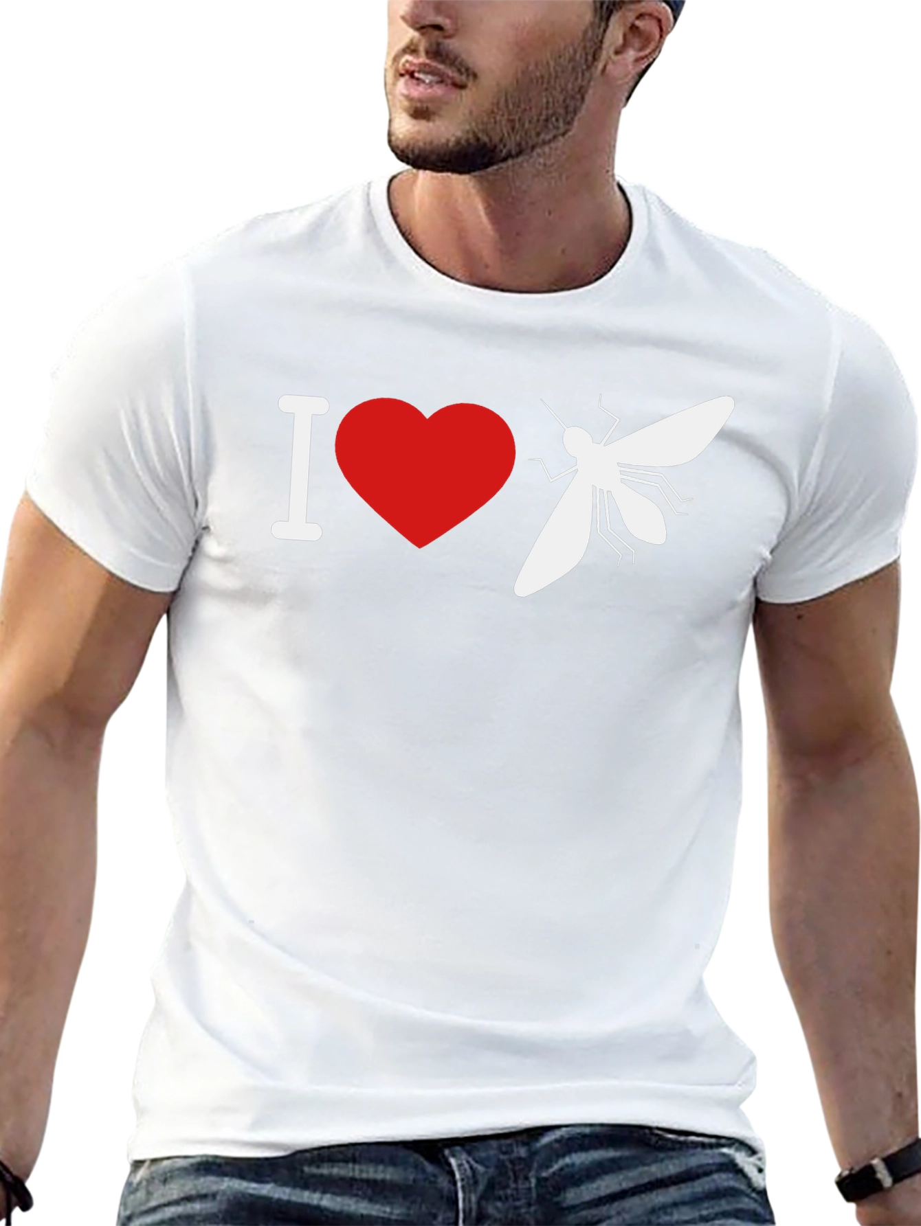 I Heart Mosquitoes Black T-Shirt