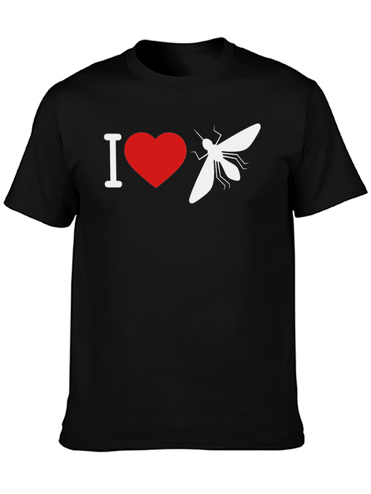 I Heart Mosquitoes Black T-Shirt