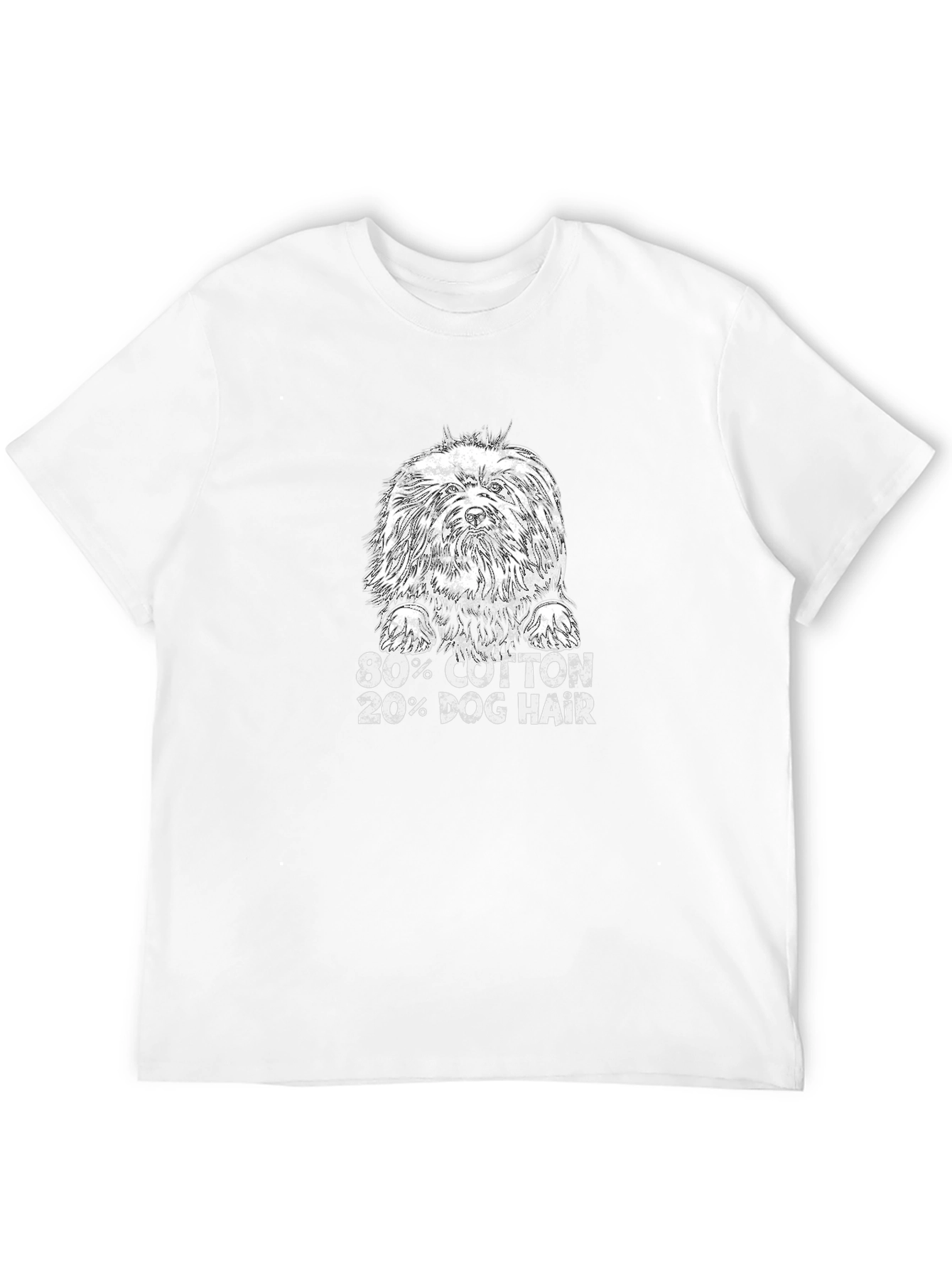 Funny Dog Hair T-Shirt: 80% Cotton 20% Dog Hair