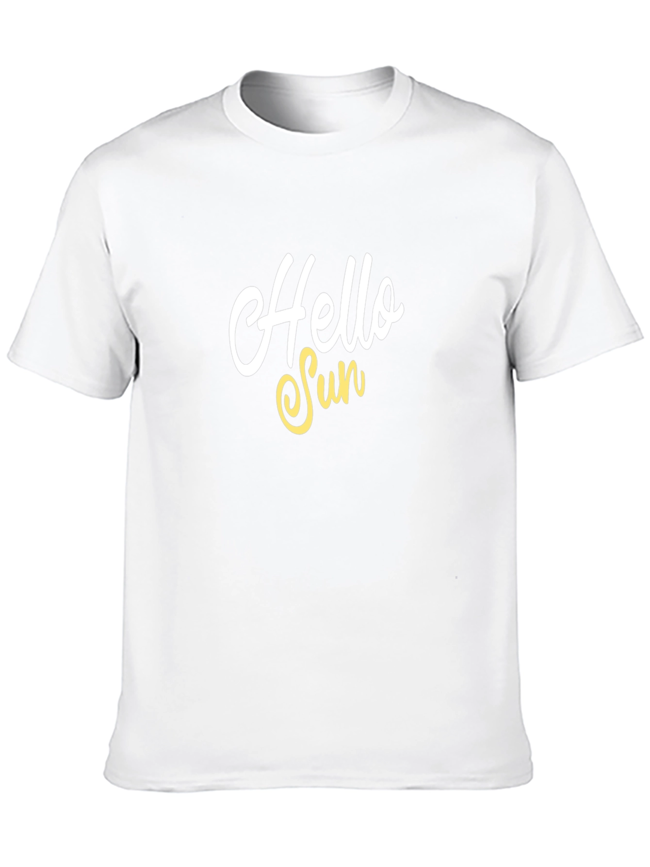 Hello Sun Graphic T-Shirt - Black Cotton Blend Tee