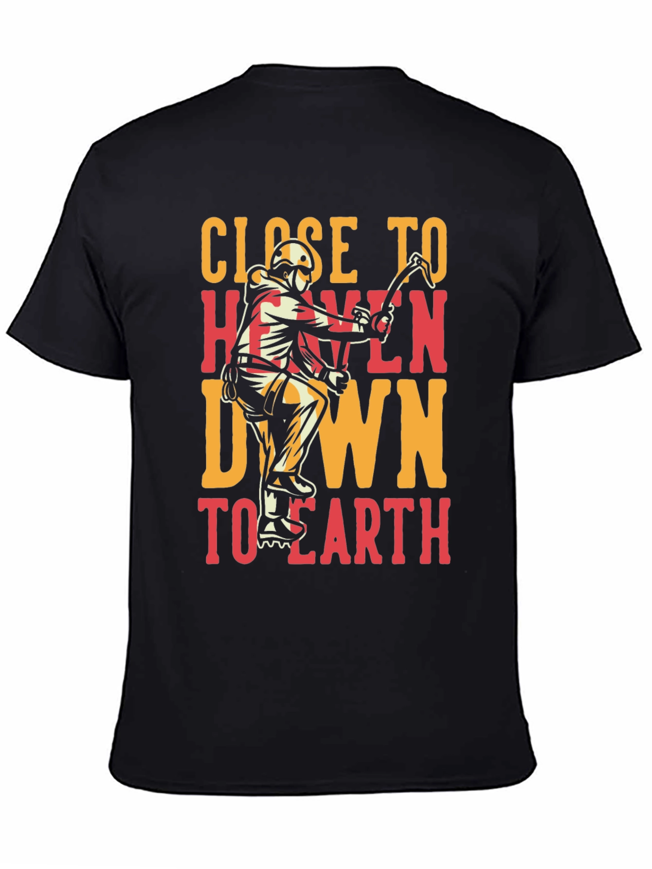 Close to Heaven Earth T-Shirt - Climbing Design