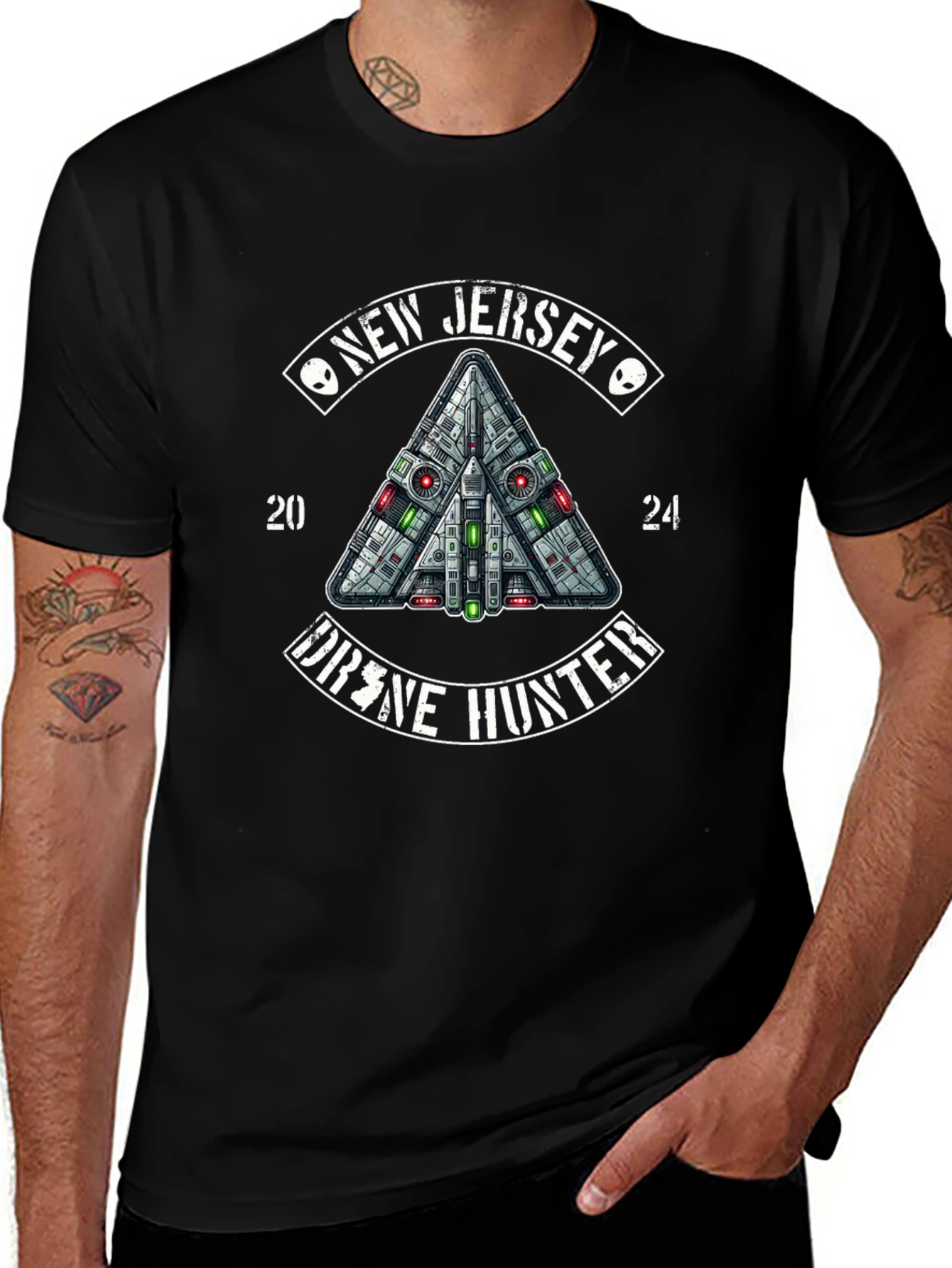 New Jersey Drone Hunter Graphic T-Shirt