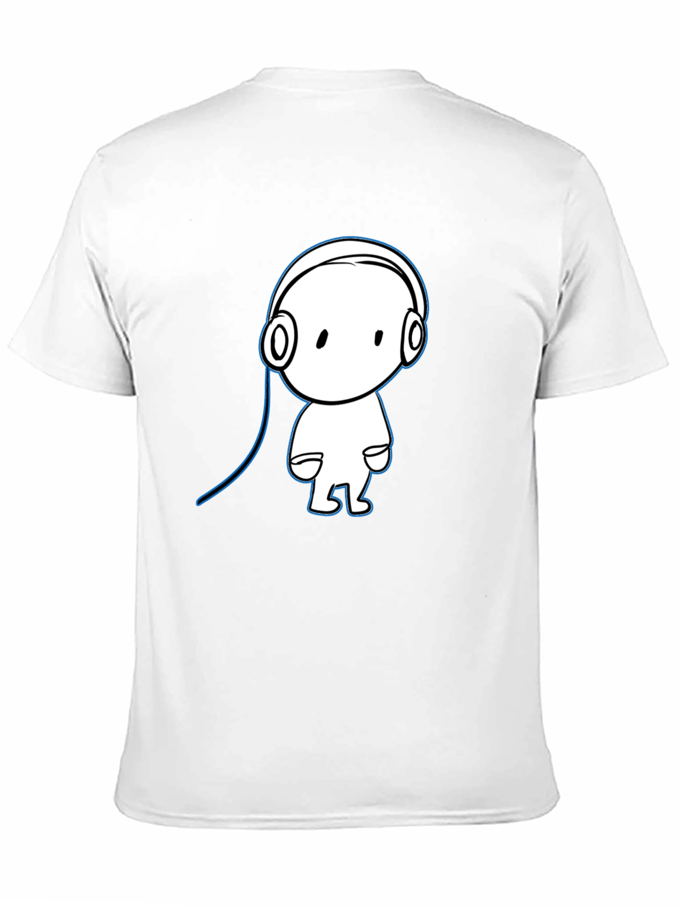 Cool Cartoon Character Black Cotton T-Shirt
