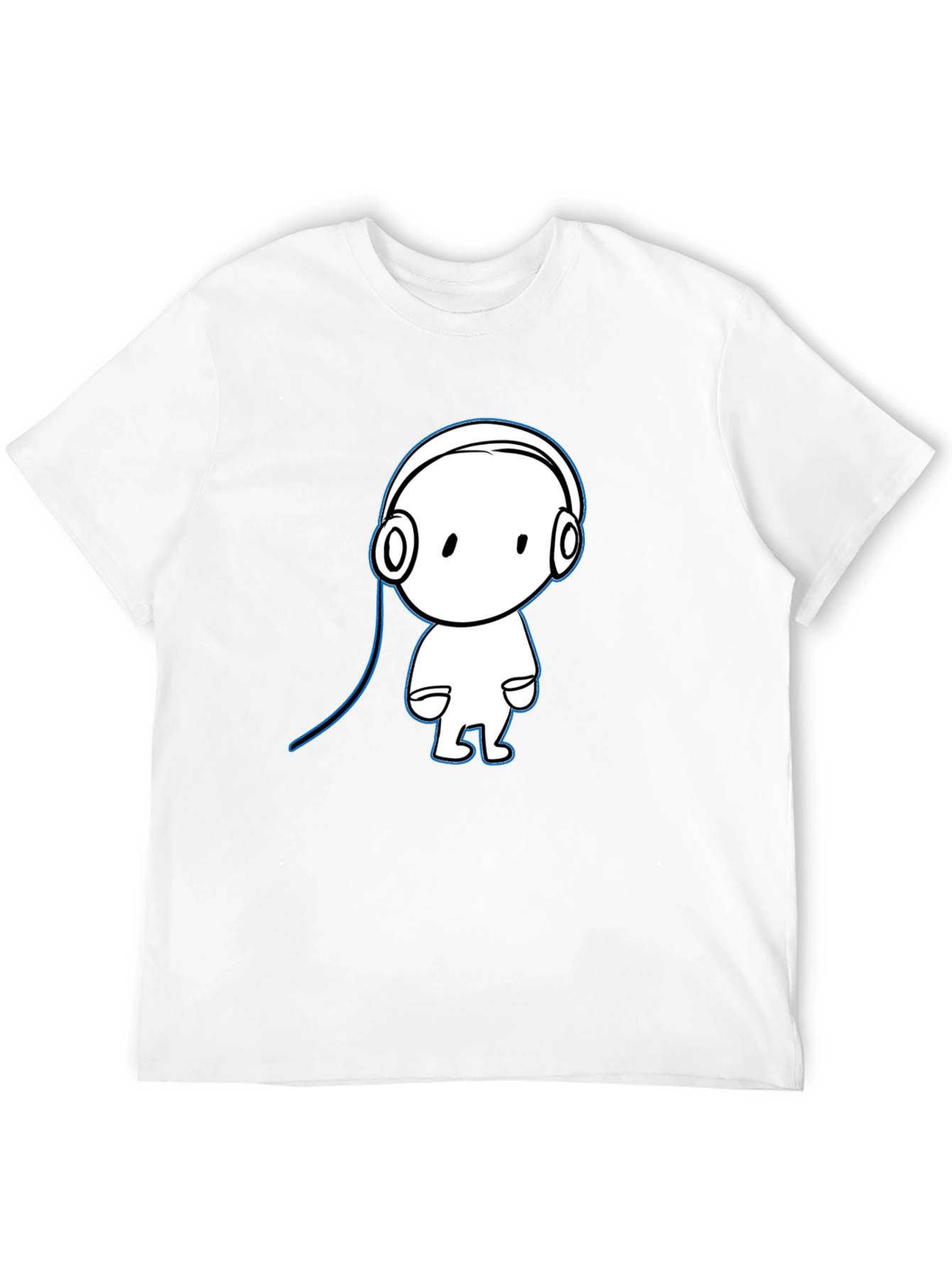 Cool Cartoon Character Black Cotton T-Shirt