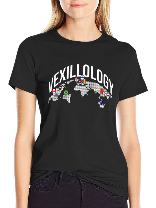 Vexillology T-Shirt - Flags of the World Map Design