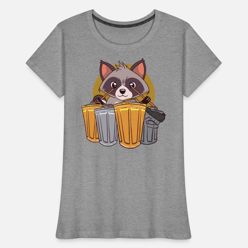 Raccoon Playing Drums Using Trash Cans - Funny