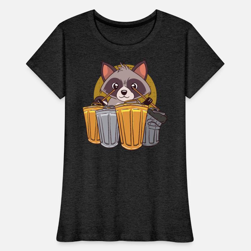 Raccoon Playing Drums Using Trash Cans - Funny