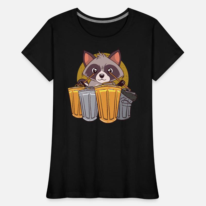 Raccoon Playing Drums Using Trash Cans - Funny