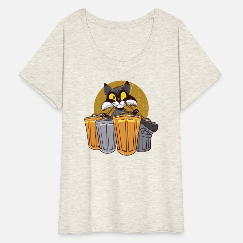 Raccoon Playing Drums Using Trash Cans - Funny