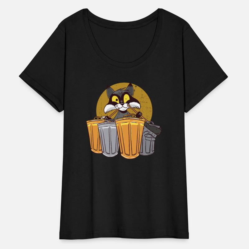 Raccoon Playing Drums Using Trash Cans - Funny