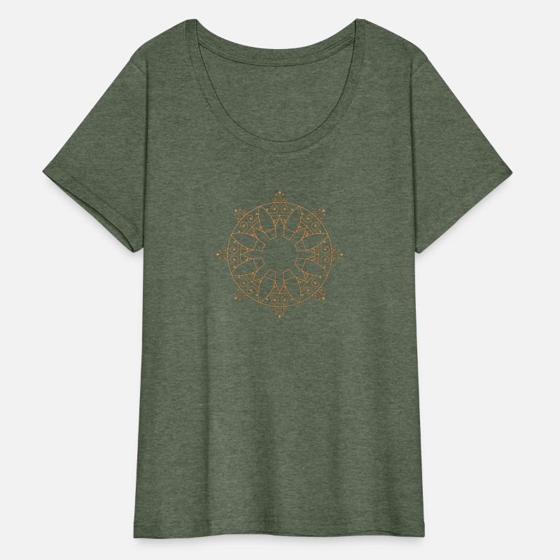 Radiant Balance Mandala Tee –Sacred Energy in Gold