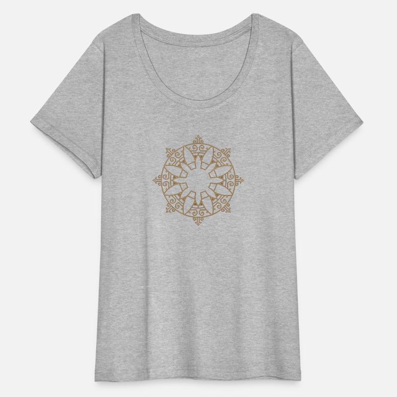 Radiant Balance Mandala Tee –Sacred Energy in Gold