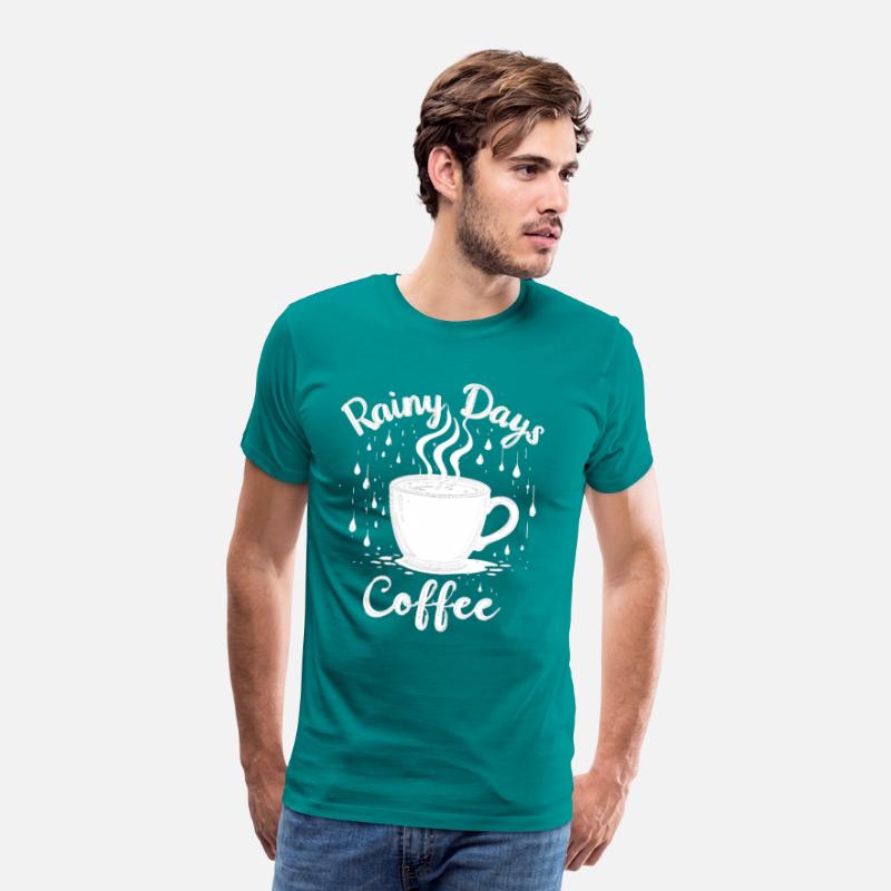 Rainy Days & Coffee – Cozy Coffee Lover T-Shirt
