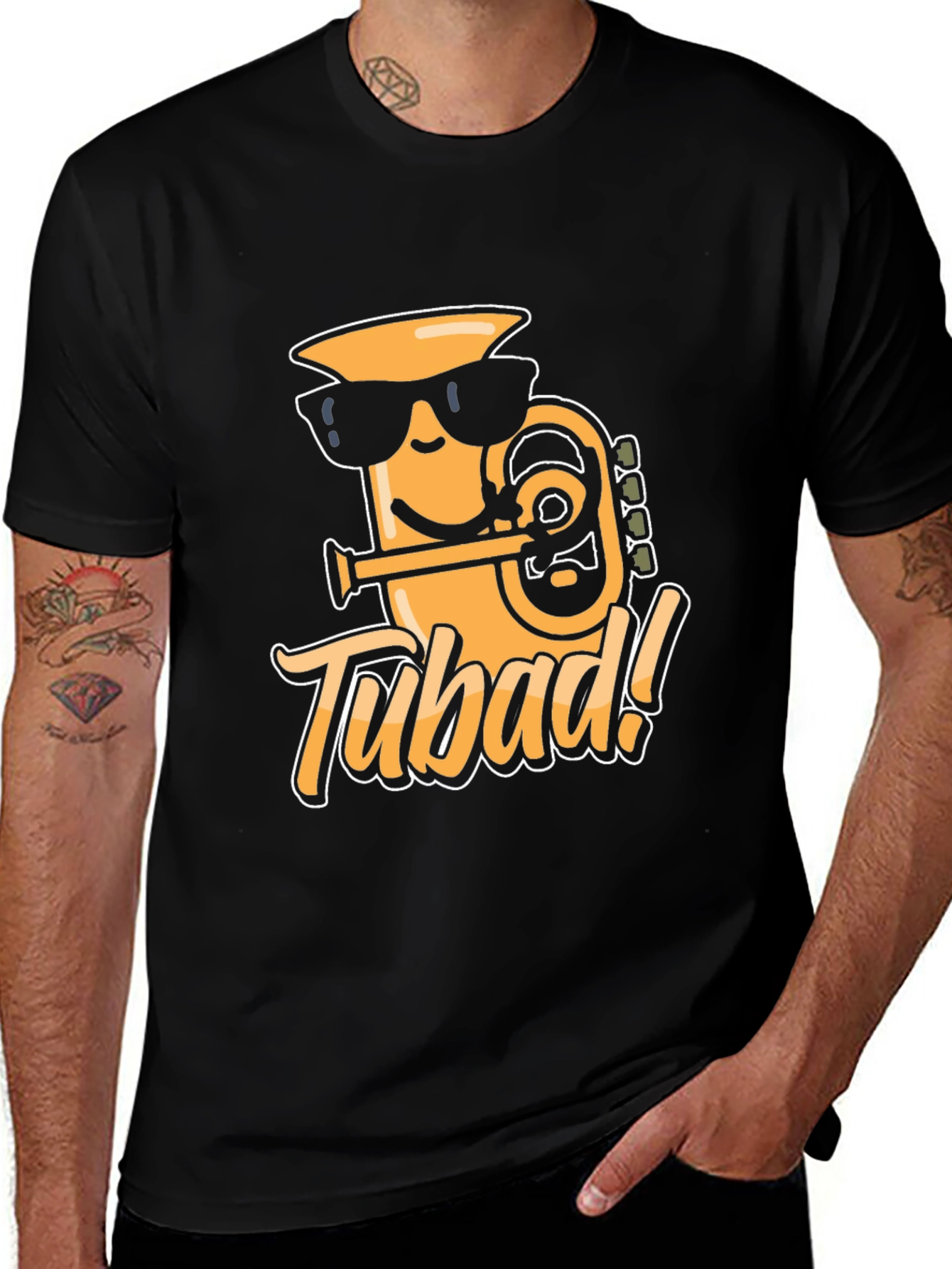 Tubad! Graphic T-Shirt - Cool Cartoon Tuba Design