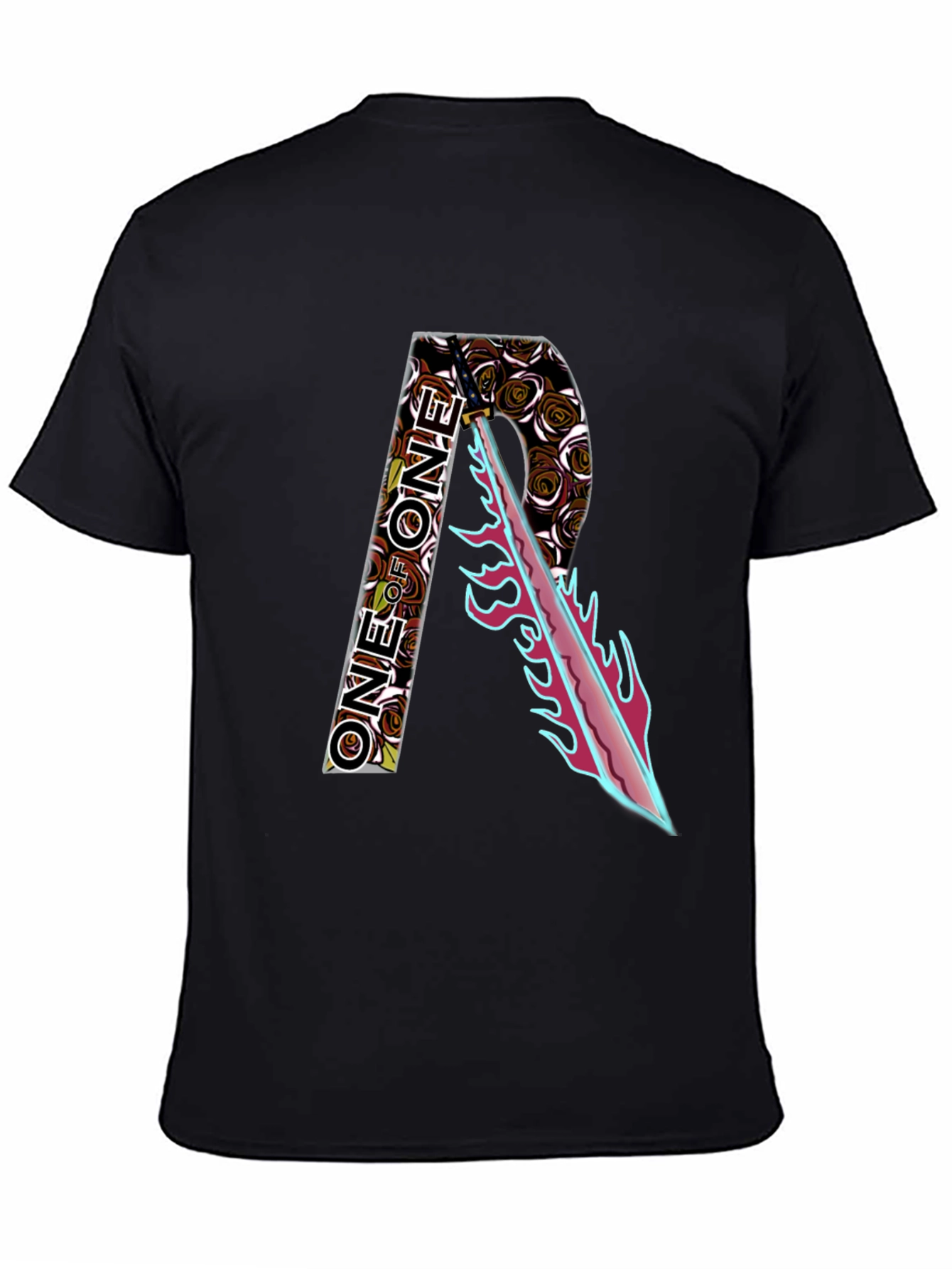 Edgy R ONE Graphic T-Shirt - Black
