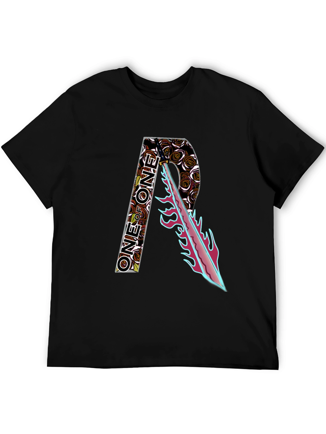 Edgy R ONE Graphic T-Shirt - Black