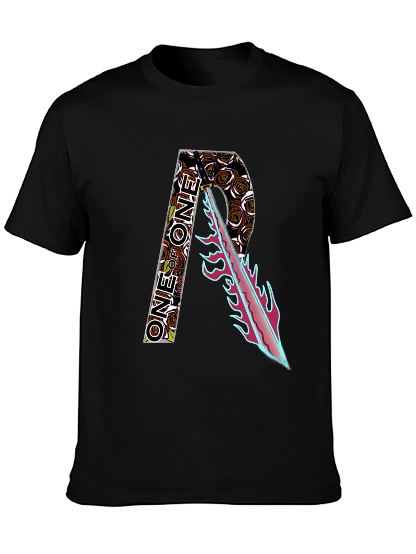 Edgy R ONE Graphic T-Shirt - Black