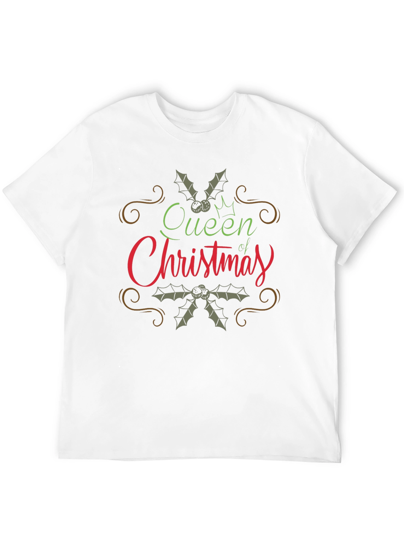 Queen of Christmas Black T-Shirt Festive Holiday Tee