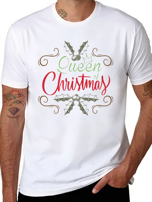 Queen of Christmas Black T-Shirt Festive Holiday Tee