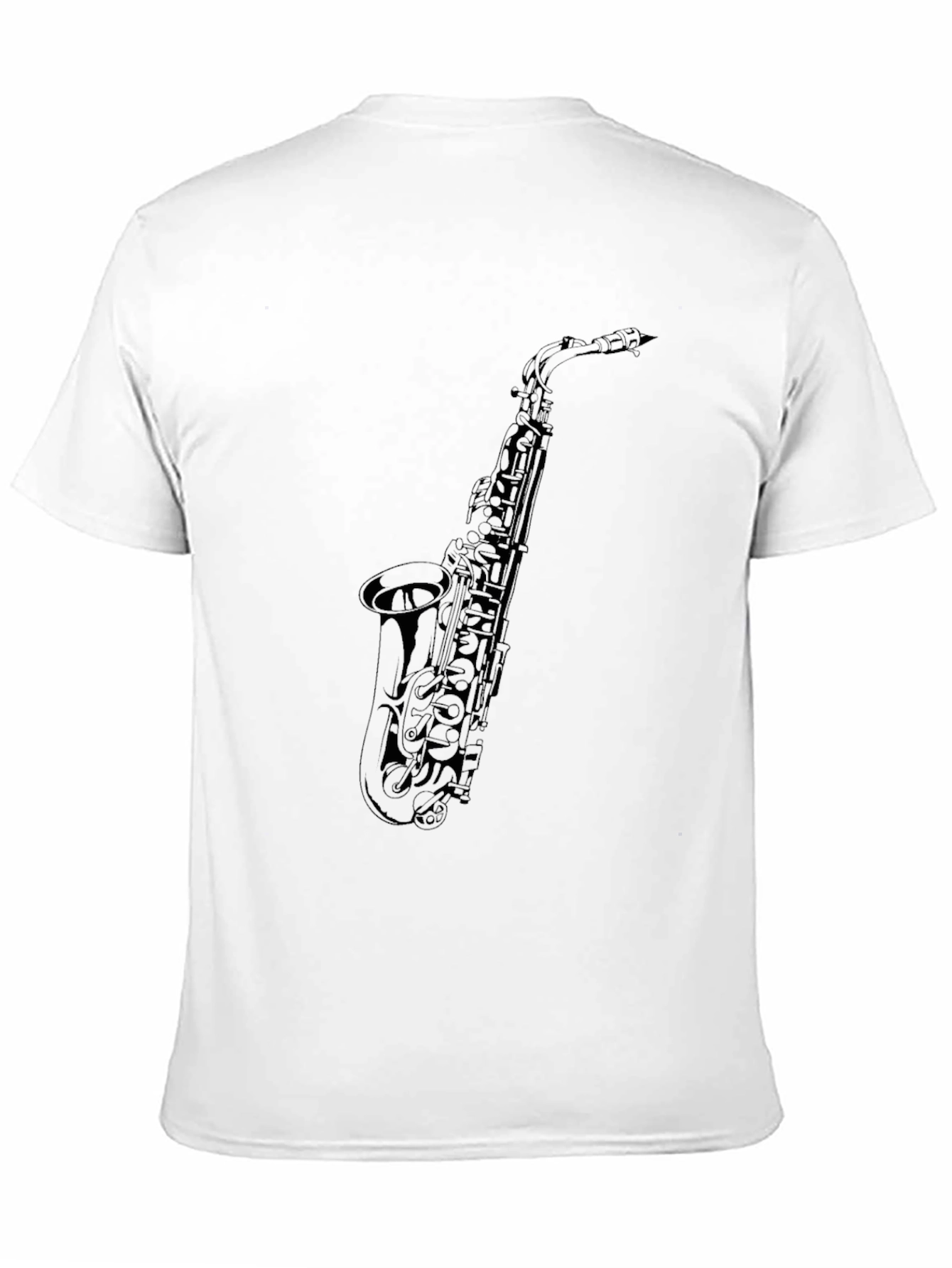 Saxophone Graphic Tee - Black Musical Instrument T-Shirt