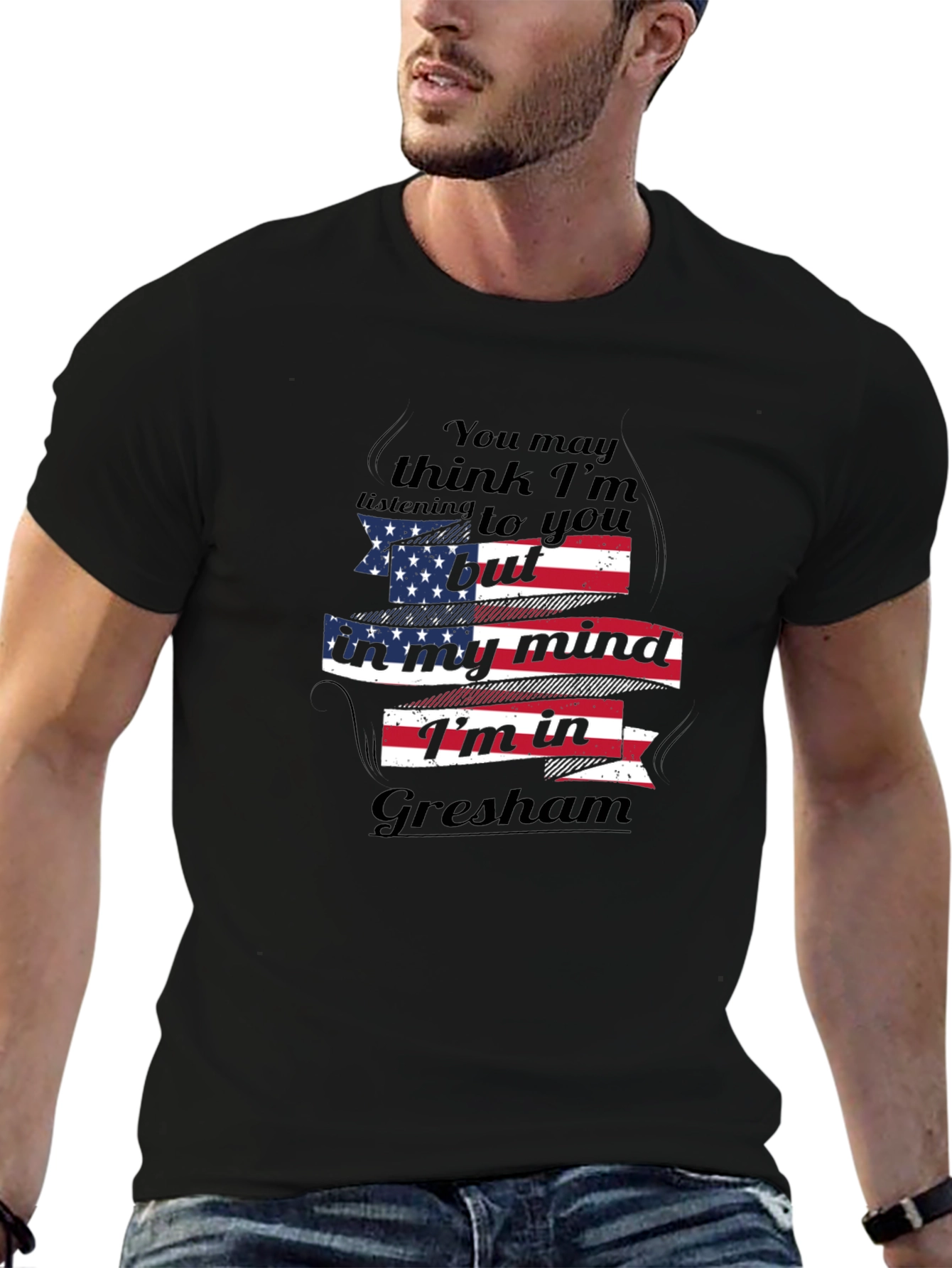Gresham Mind T-Shirt - American Flag Design