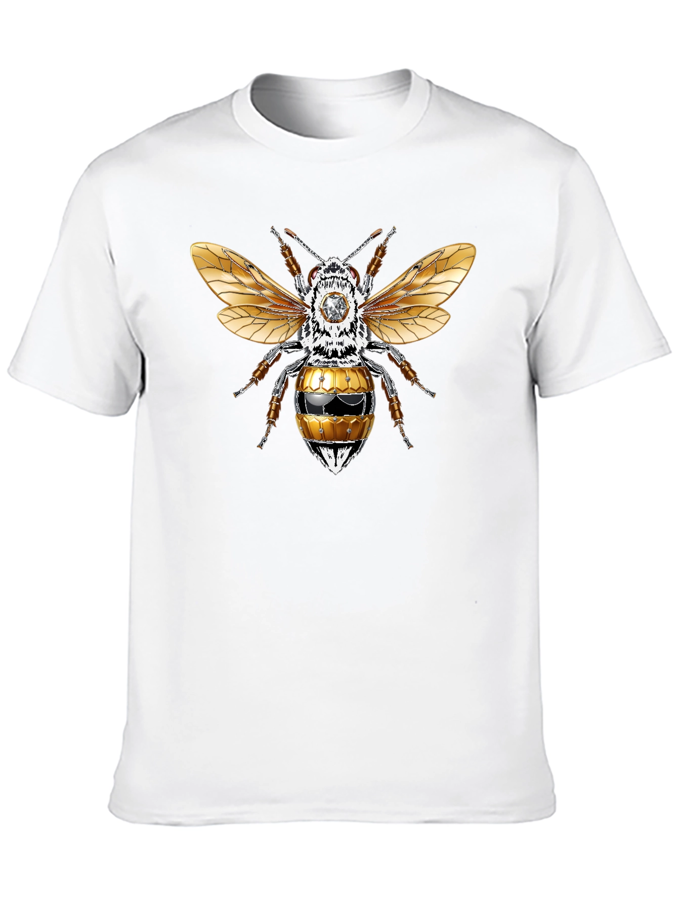 Graphic Tee - Honey Bee Design Black T-Shirt