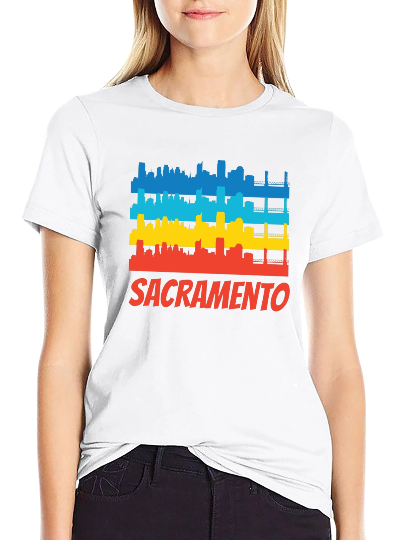 Sacramento Skyline T-Shirt - Bold Graphic Tee