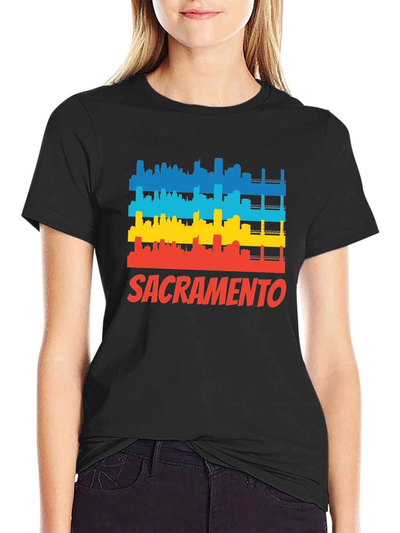 Sacramento Skyline T-Shirt - Bold Graphic Tee