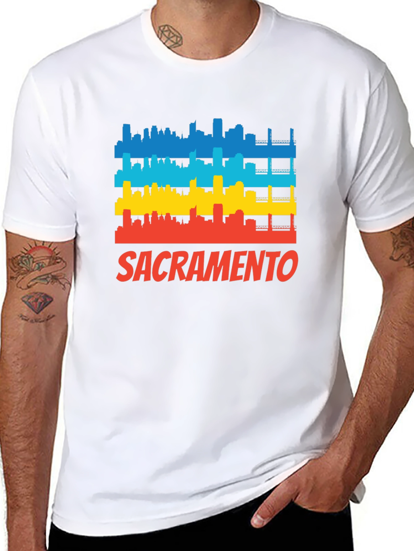 Sacramento Skyline T-Shirt - Bold Graphic Tee