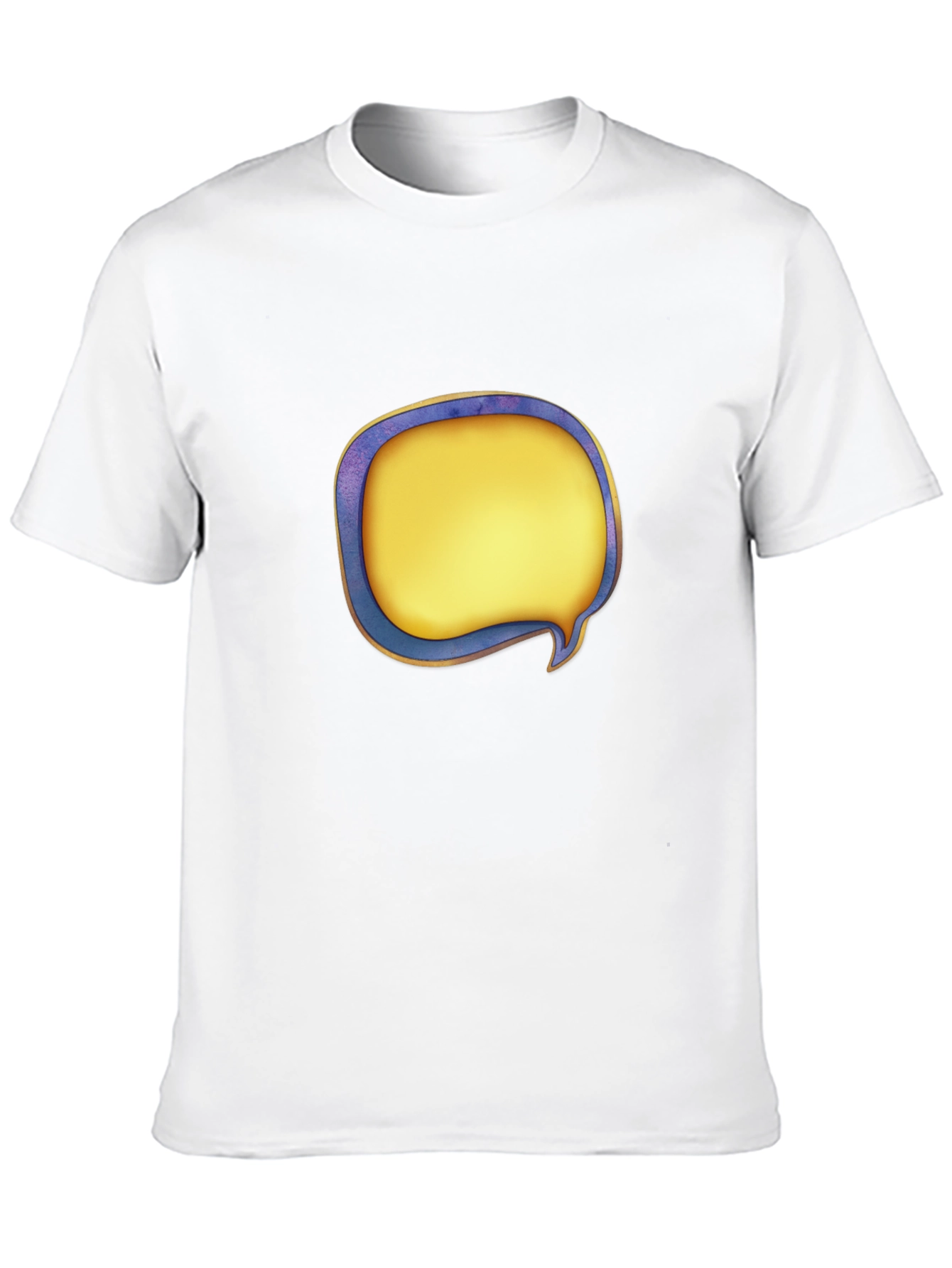 Black T-Shirt with Graphic Speech Bubble