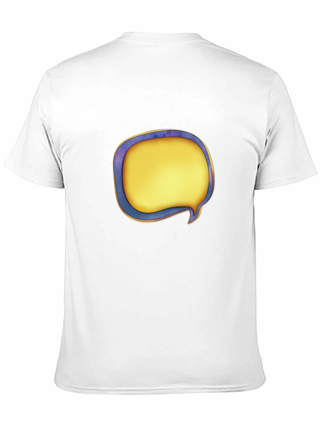 Black T-Shirt with Graphic Speech Bubble