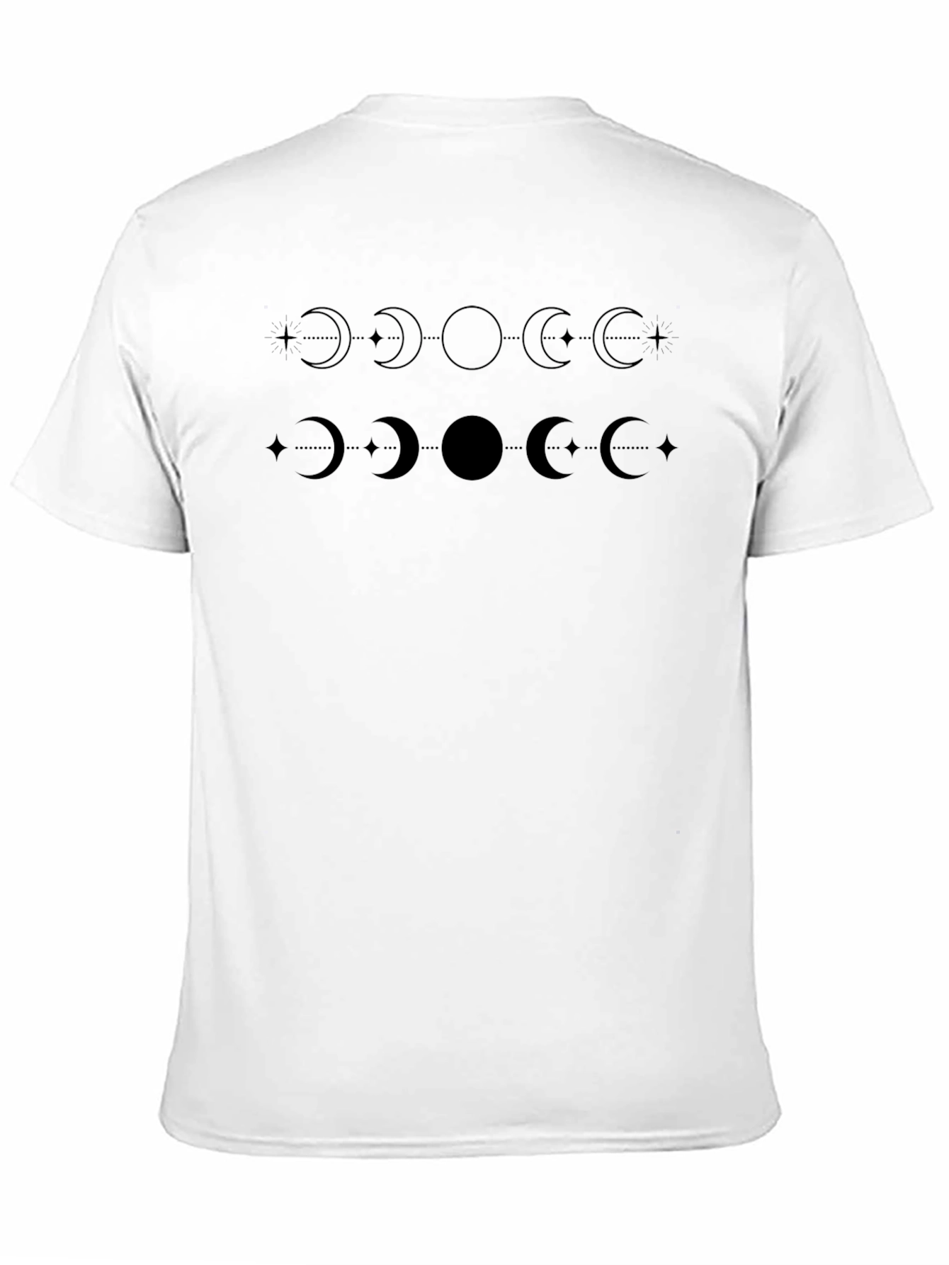 Moon Phases Graphic Black T-Shirt