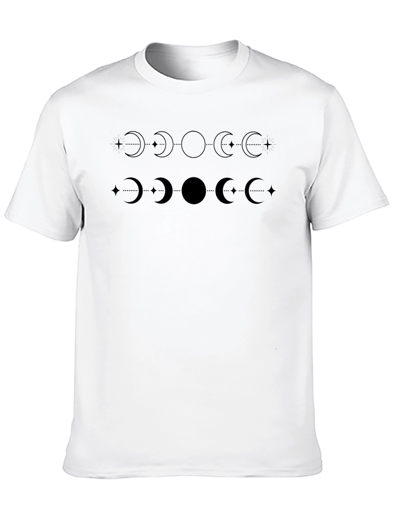 Moon Phases Graphic Black T-Shirt