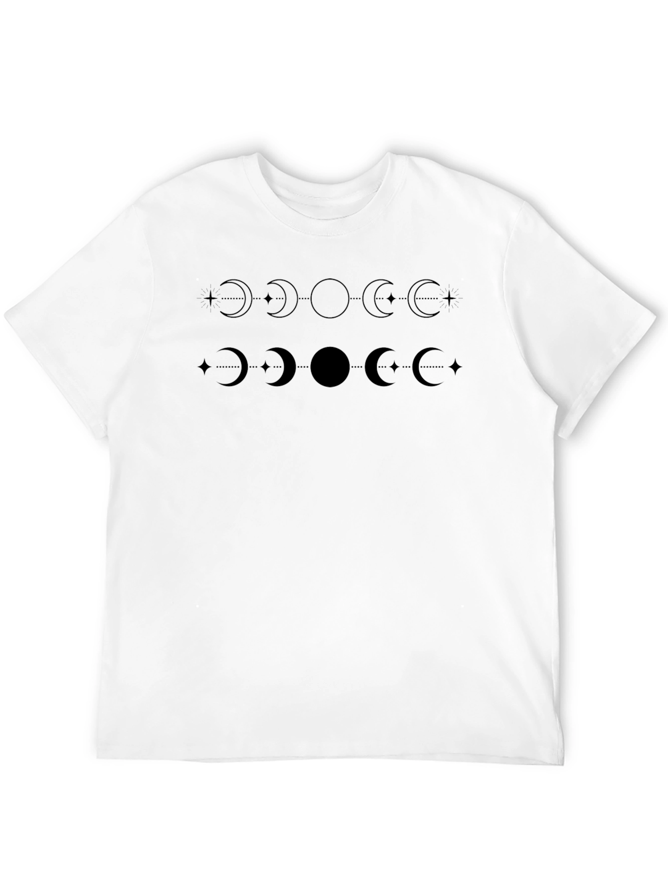 Moon Phases Graphic Black T-Shirt