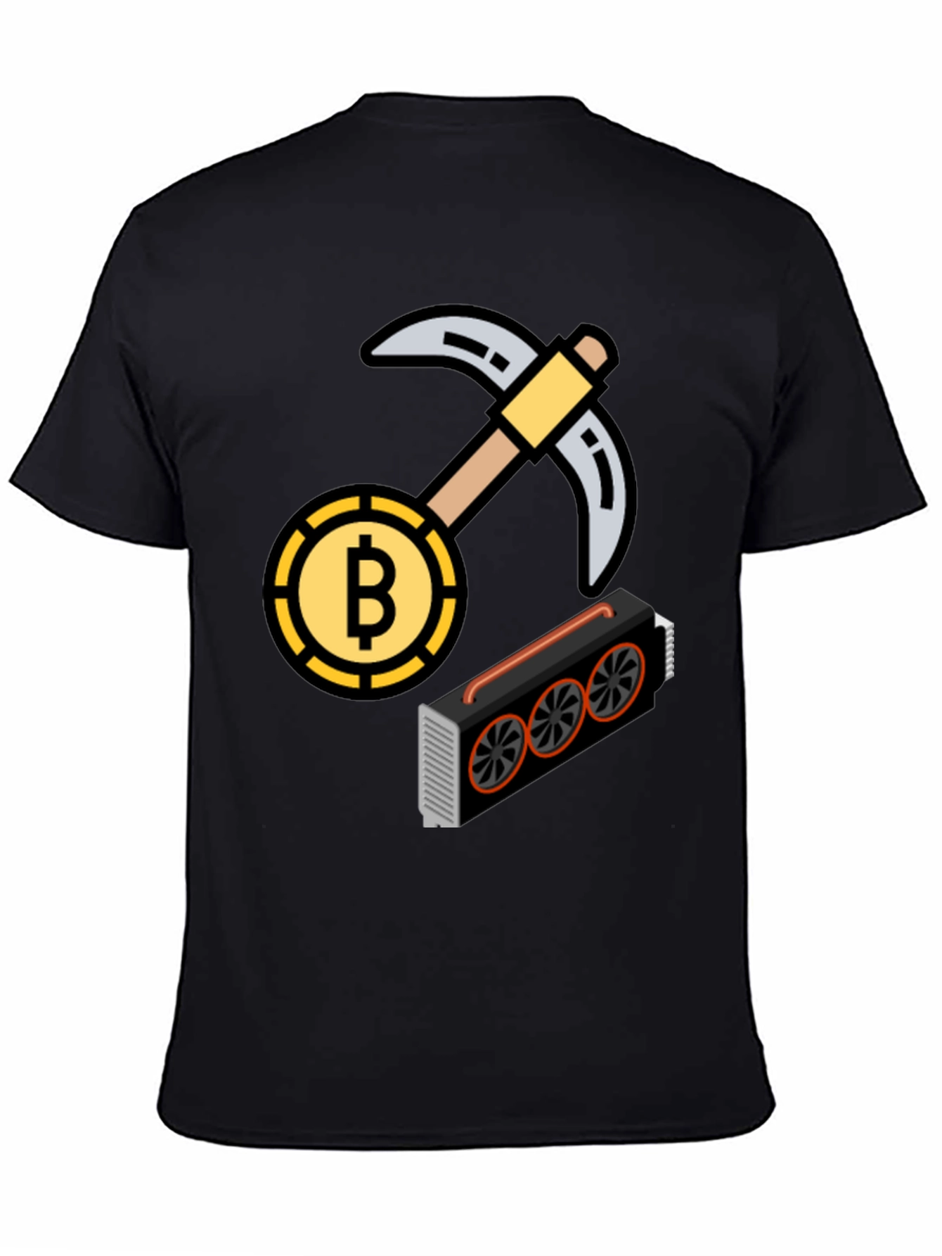 Crypto Miner Black Tee - Bitcoin Mining Graphic T-Shirt