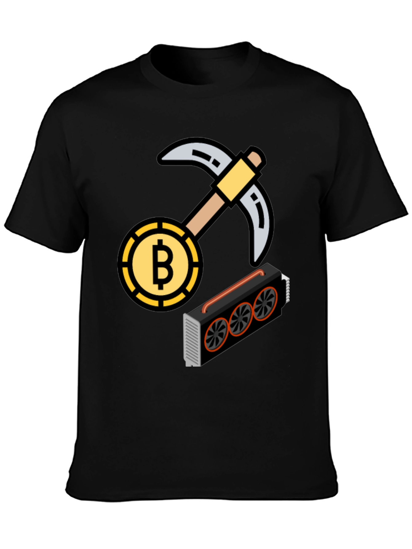 Crypto Miner Black Tee - Bitcoin Mining Graphic T-Shirt